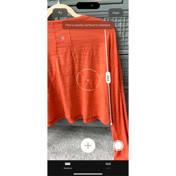 NWOT LULULEMON Muscle Love Long Sleeve Shirt in Tiger Mesh Warm Coral, $98 large - Picture 6 of 7